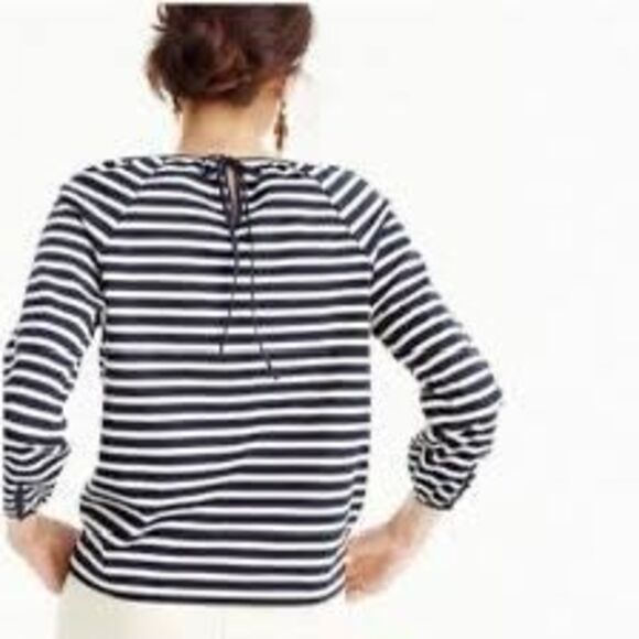 J.Crew size Med striped peasant style ties in back . - Picture 2 of 9